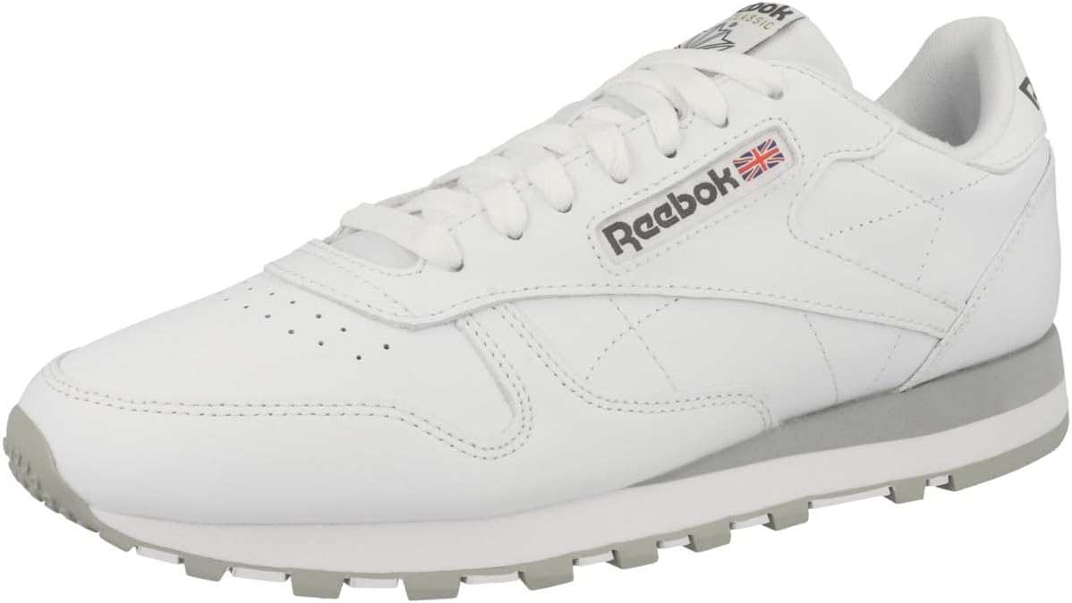 Reebok Men's Classic Leather Trainers Intense White & Gum Grey US 11 NEW