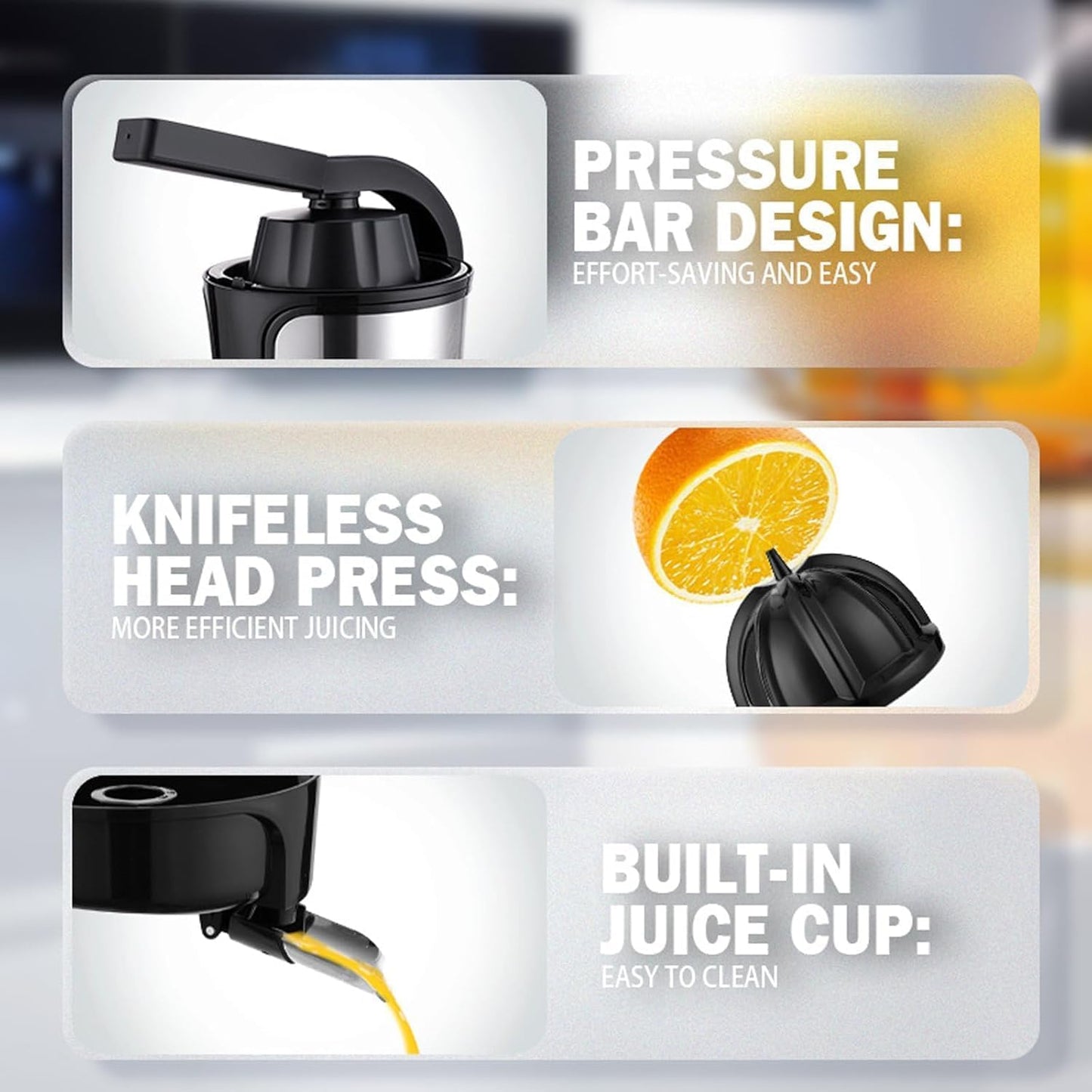 ABDULWEN Stainless Juicers Steel Citrus Juicer Squeezer for Effortless DEMO