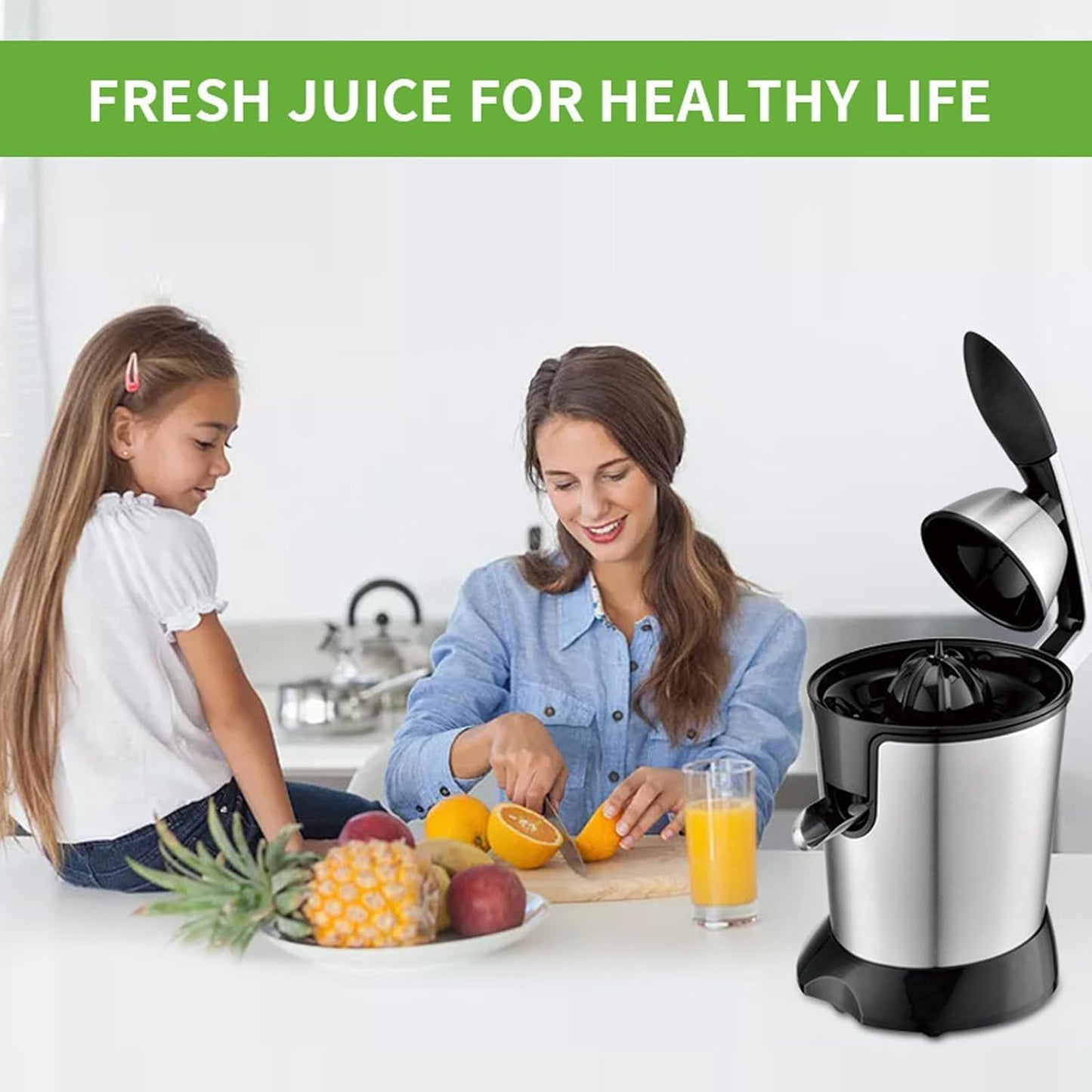 ABDULWEN Stainless Juicers Steel Citrus Juicer Squeezer for Effortless DEMO