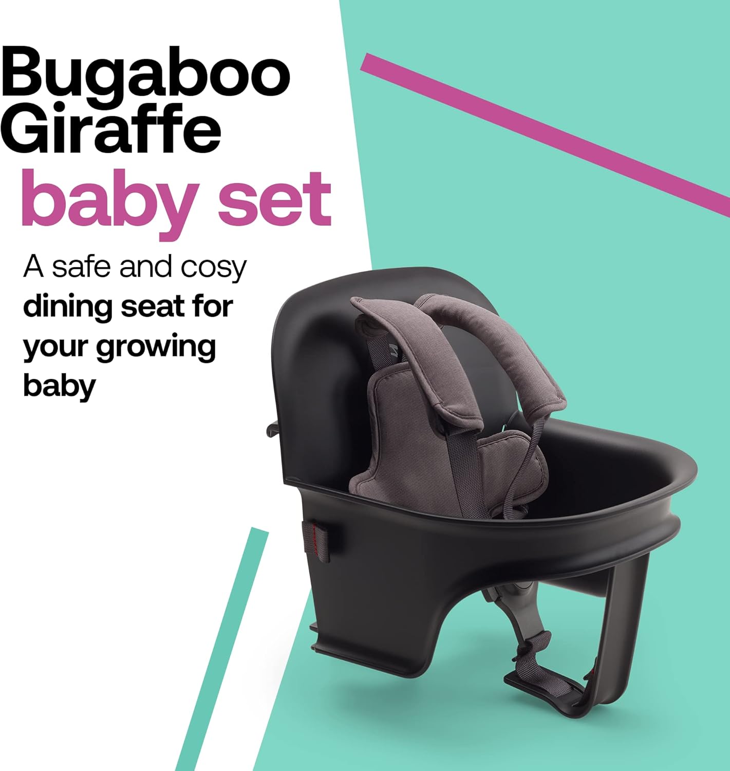 Bugaboo Giraffe Highchairs Black High Chair Baby Feeding Set for Infants NEW