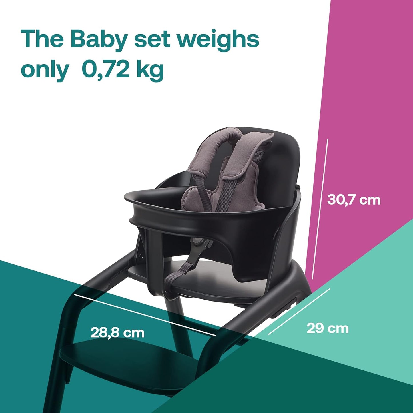 Bugaboo Giraffe Highchairs Black High Chair Baby Feeding Set for Infants NEW