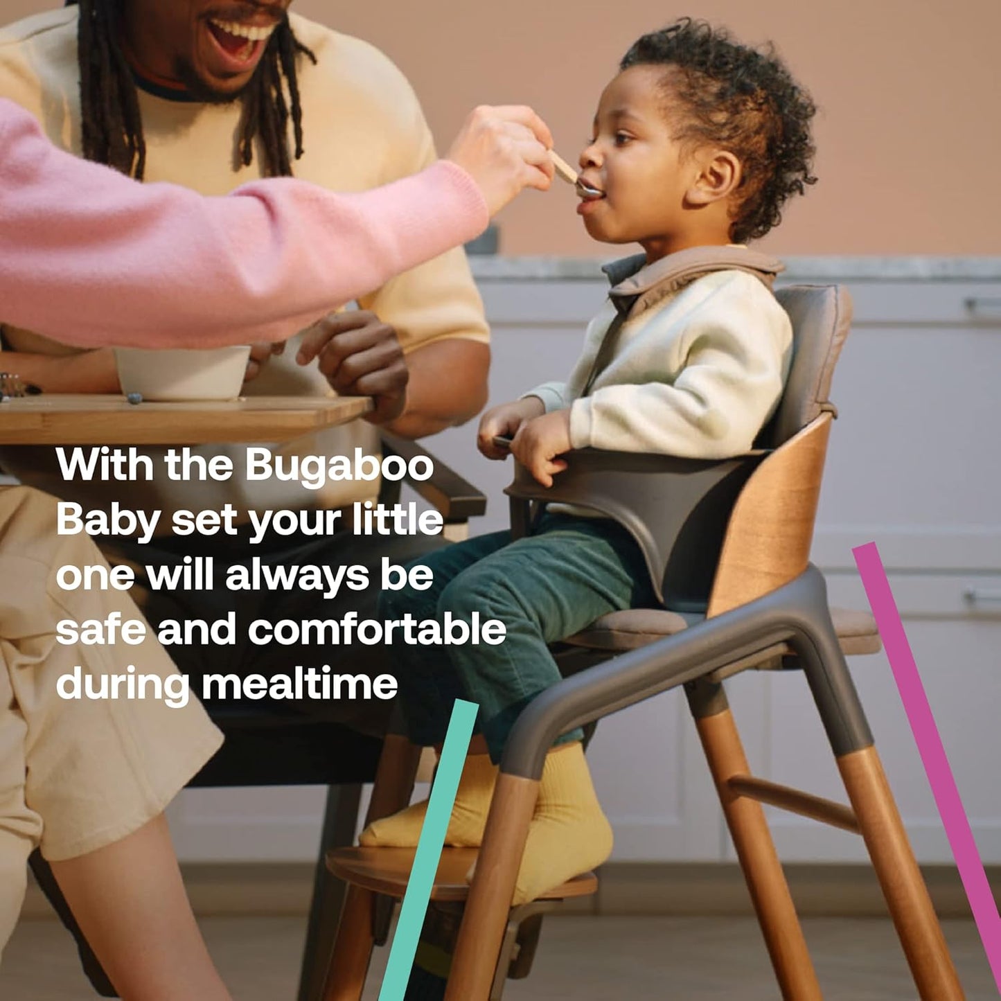 Bugaboo Giraffe Highchairs Black High Chair Baby Feeding Set for Infants NEW