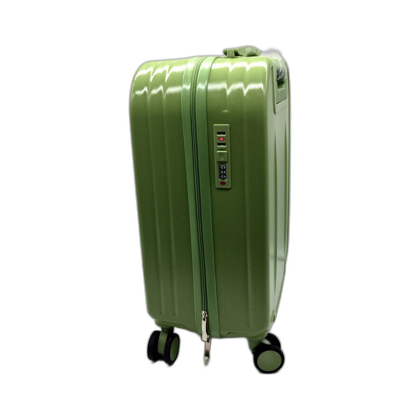 Nutrimetics 50cm Hardside Spinner Carry-On Luggage Suitcase in Green NEW