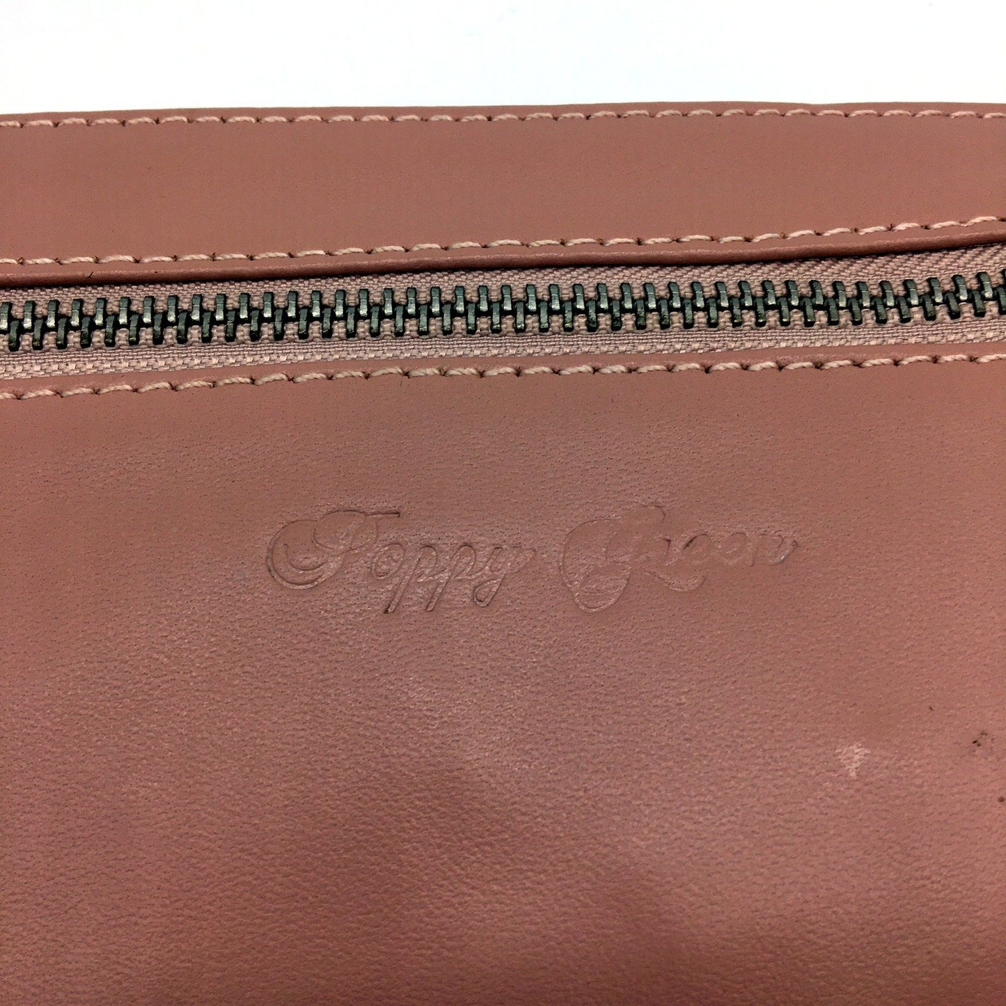 Poppy Green Pink Leather Clutch Bag for Women - Stylish Handbag Accessory NEW