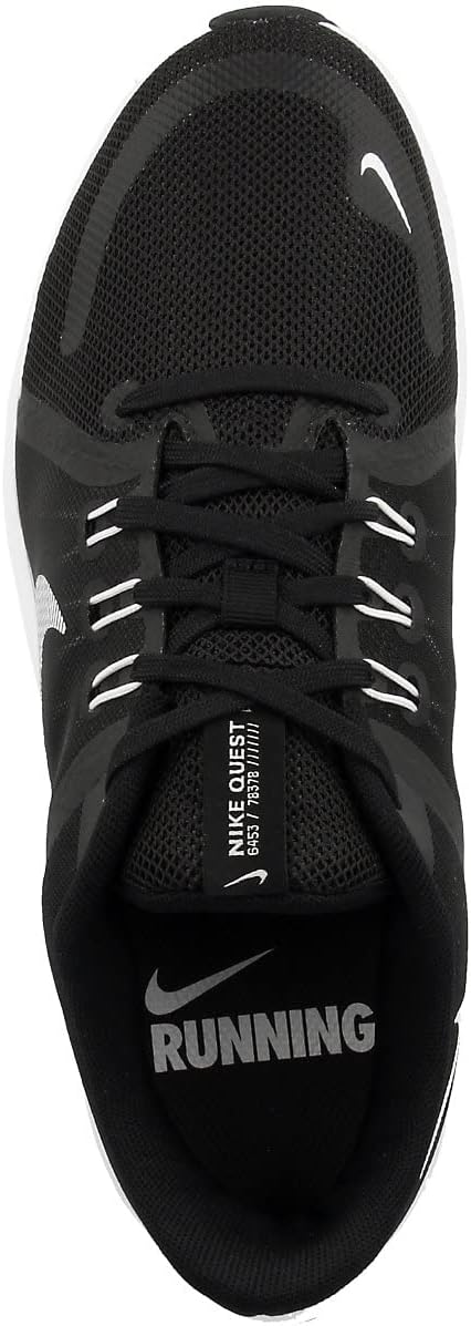 Nike Women's Road Running Quest 6 Black White Shoes US 8.5 NEW