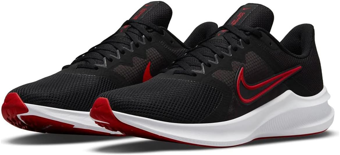 Nike Downshifter 11 Trainers Running Shoes Black University Red Mens US 8 NEW