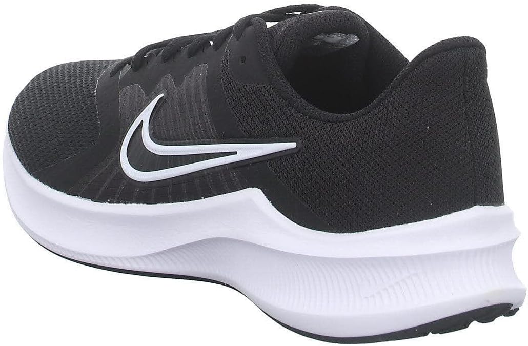 Nike Downshifter 11 Black Mesh With White Logo Trainers Mens US 8 NEW
