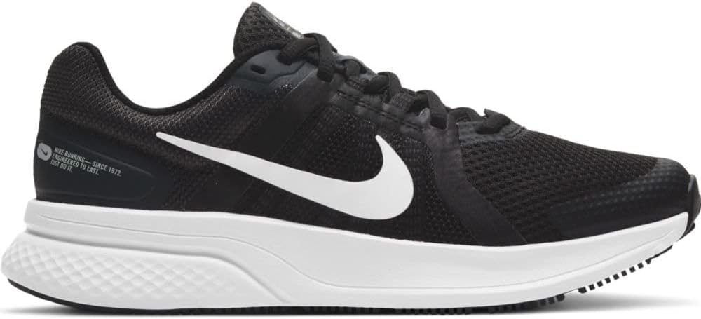 Nike Run Swift 2 Black White Dk Smoke Grey Road Running Shoes Women US 10 NEW