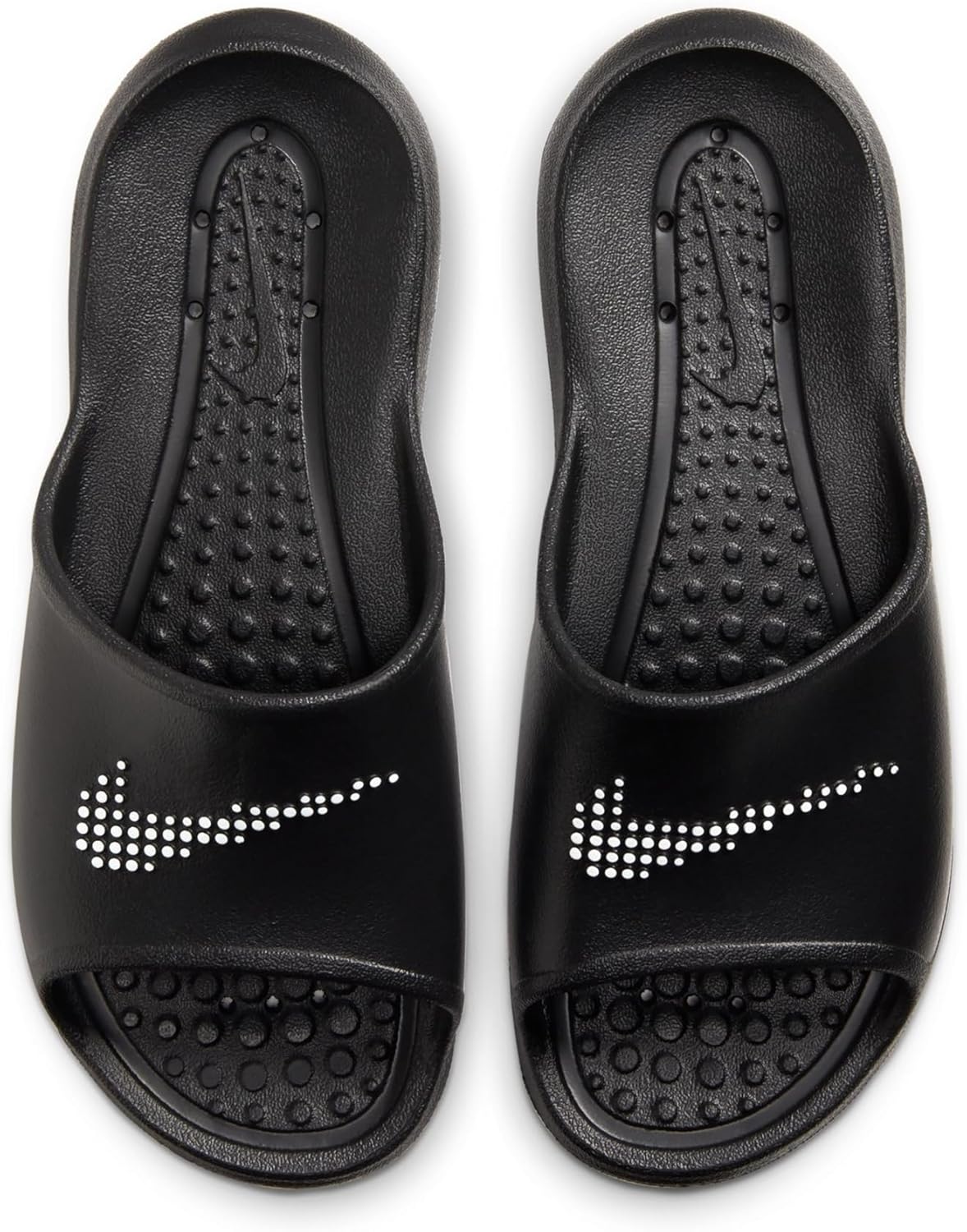 Nike Victori One Black & White Athletic Outdoor Shower Slide Women US 9 NEW