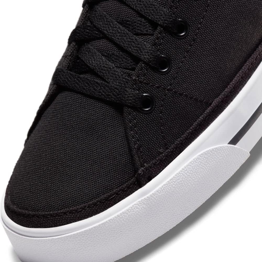 Nike Court Legacy Canvas Mid Black White Team Orange Trainers Youth US 9 NEW