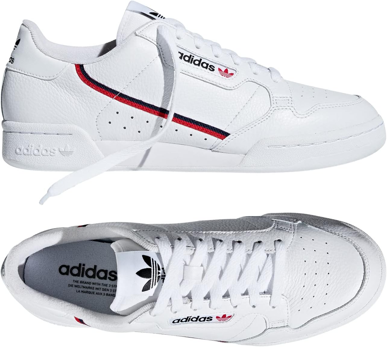 Adidas Continental 80 White Leather Sneakers G27706 Mens US 8.5 EUR 42 NEW