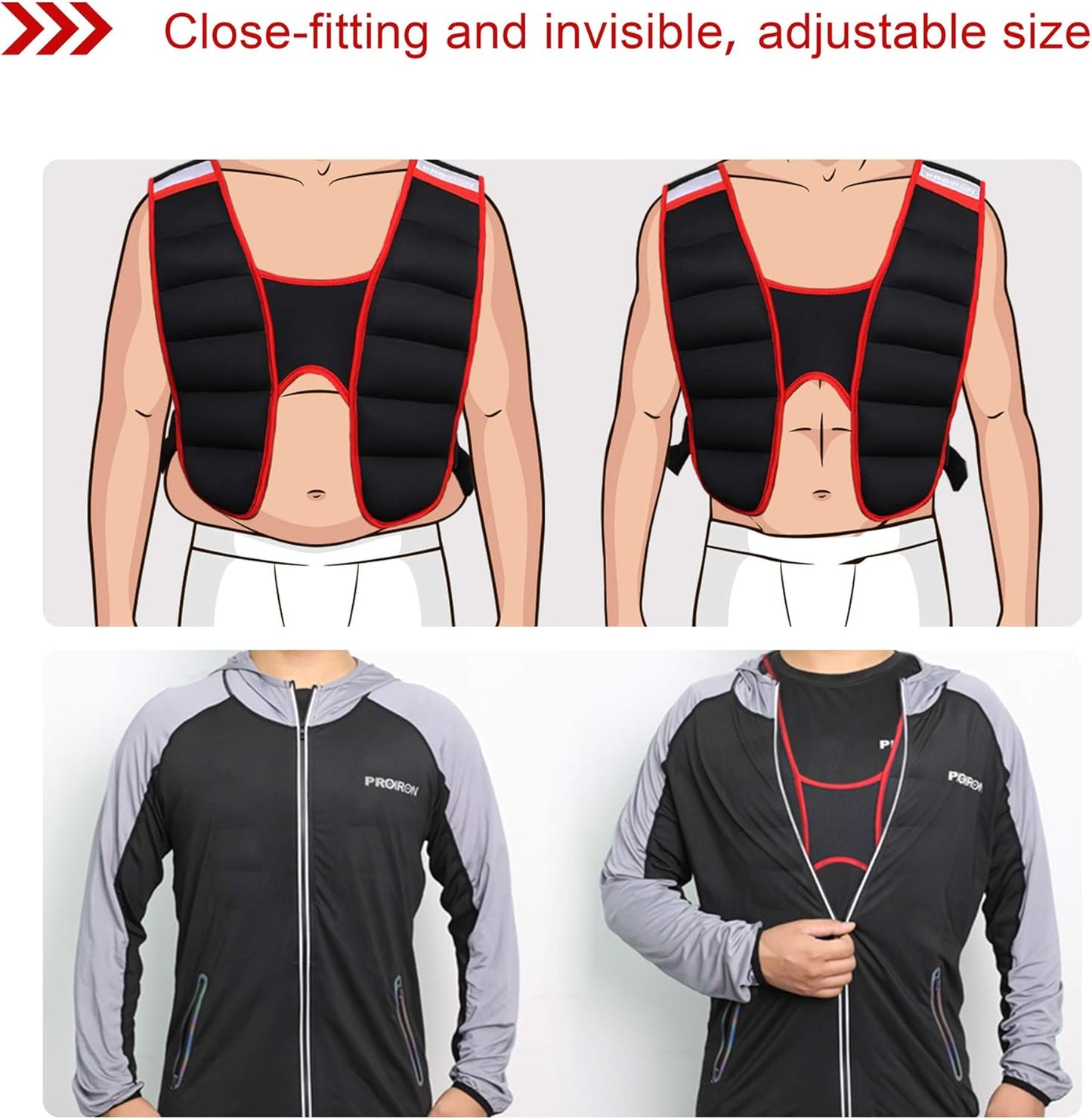PROIRON 10kg Weight Vest Weighted Vest for Men & Women, Comfortable DEMO