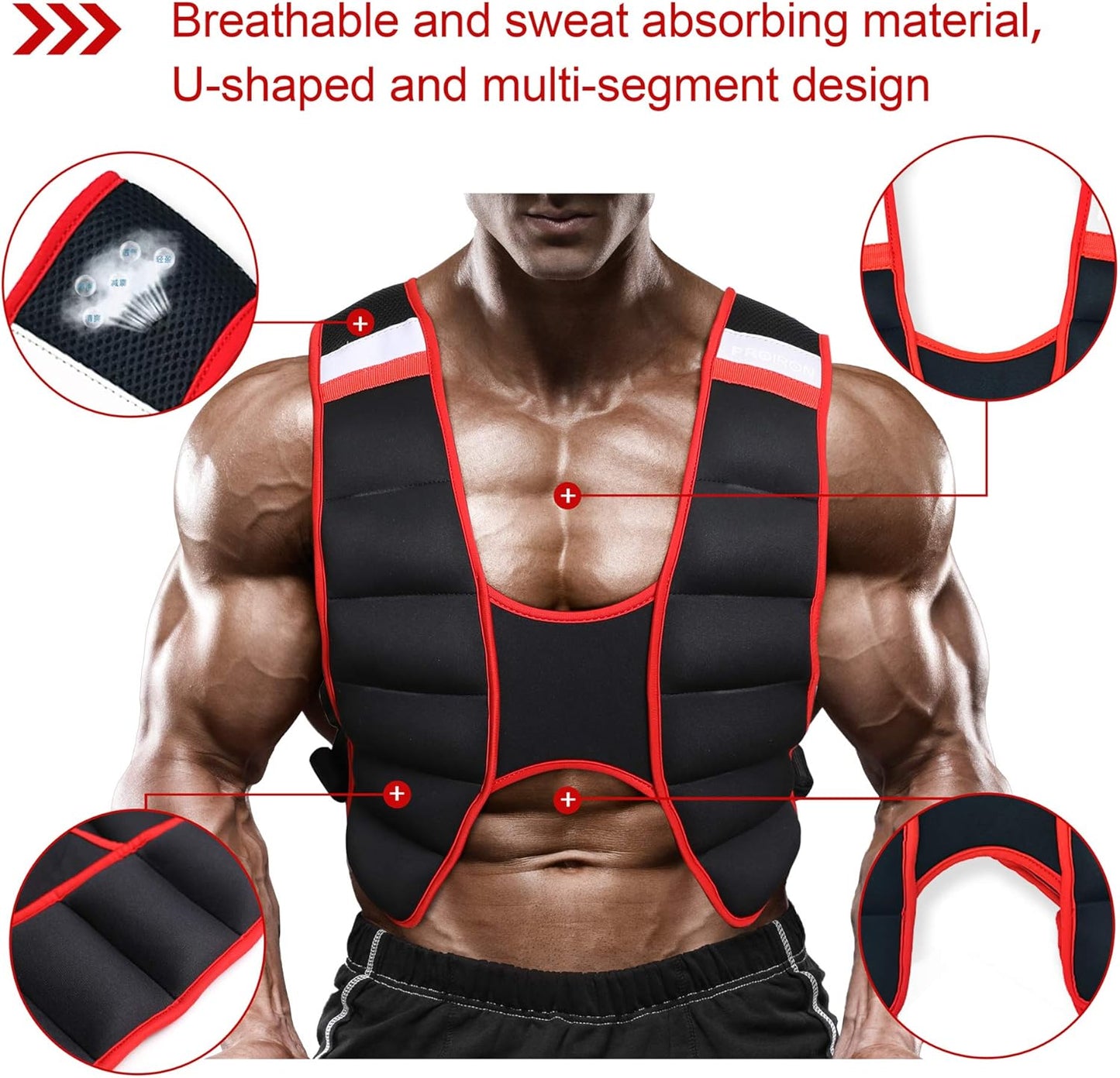 PROIRON 10kg Weight Vest Weighted Vest for Men & Women, Comfortable DEMO