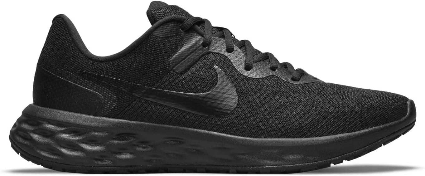 Nike Revolution 6 NN Sneaker Solid Black Running Shoes Mens US 9 NEW