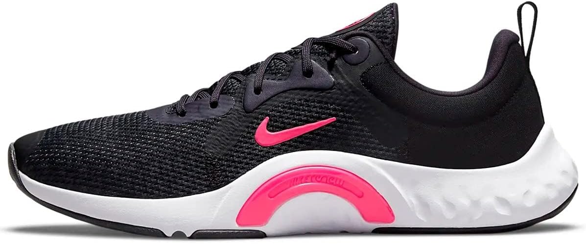 Nike Road Running Renew In-Season TR 11 Sneakers Black Hyper Pink Ladies US9 NEW