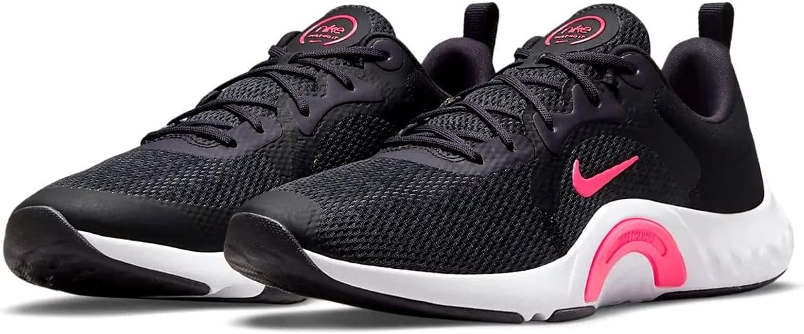 Nike Road Running Renew In-Season TR 11 Sneakers Black Hyper Pink Ladies US9 NEW