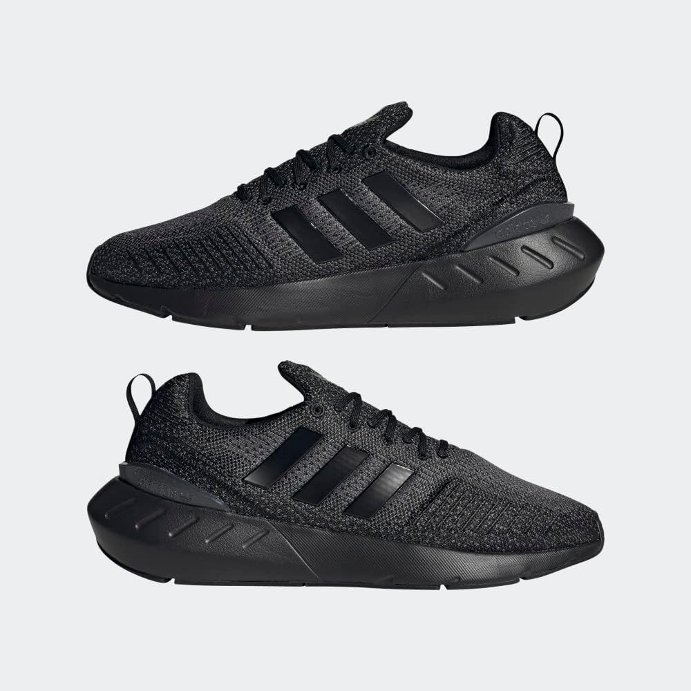 Adidas Originals Swift Run 22 Black Grey Fabric Sneakers Mens Size US 8 NEW