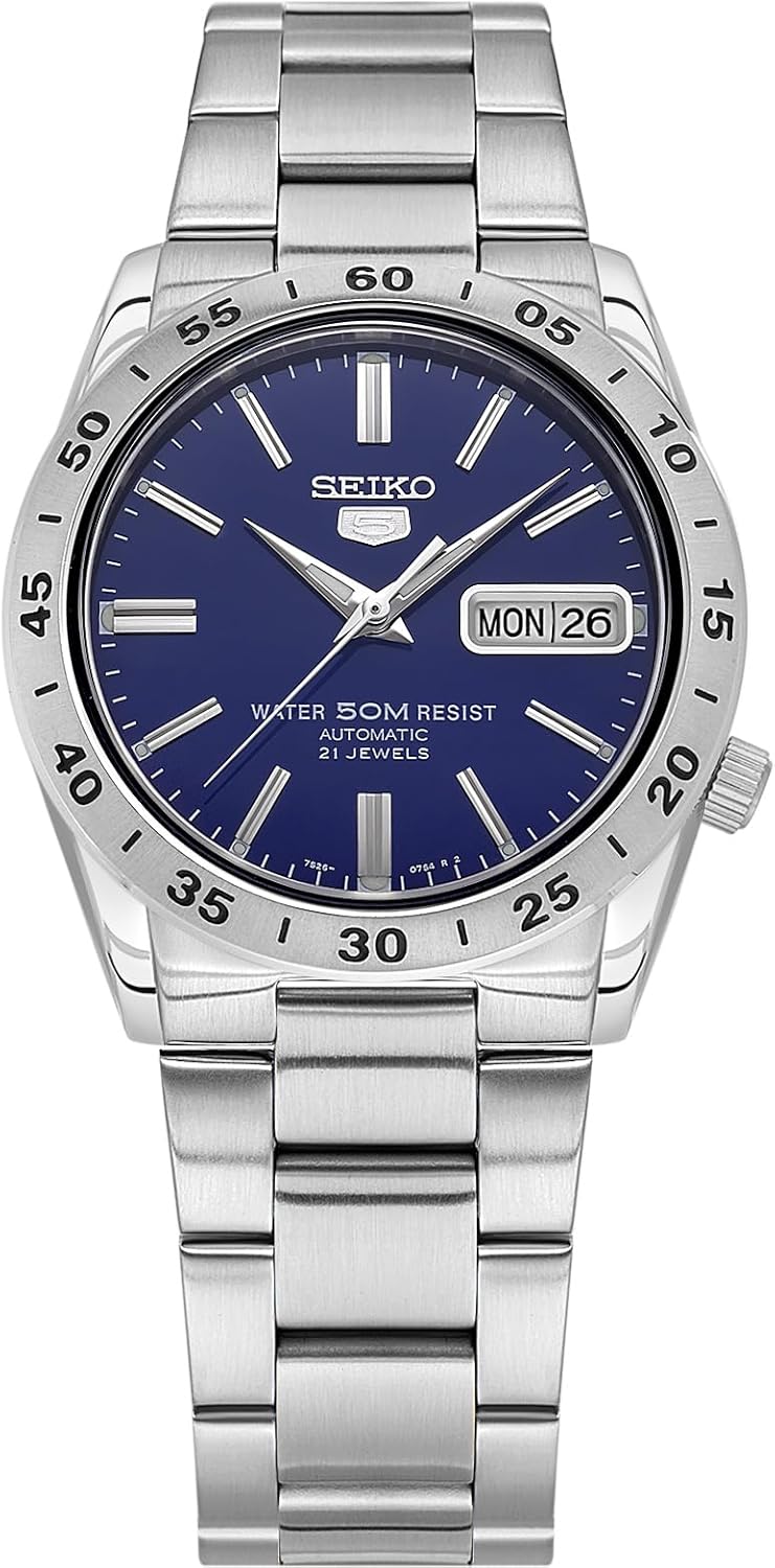 SEIKO Automatic Analogue Business Wrist Watch for Men & Women, Stylish Blue DEMO