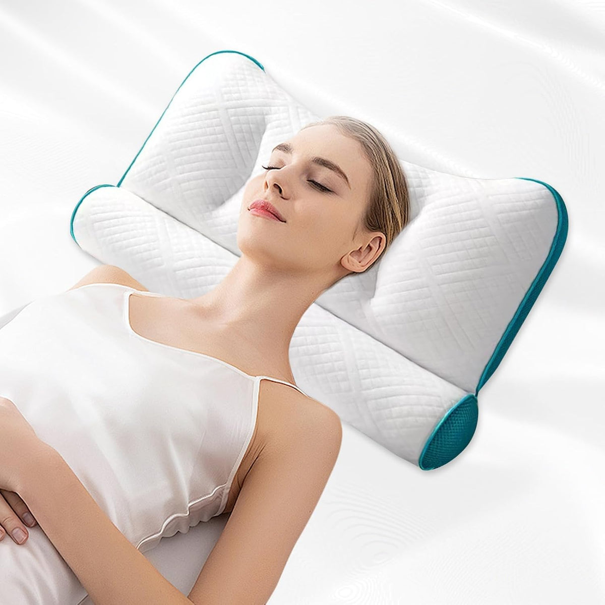 Elancee Neck Cervical Sleeping Pillow Supportive Design Comfortable Sleep NEW