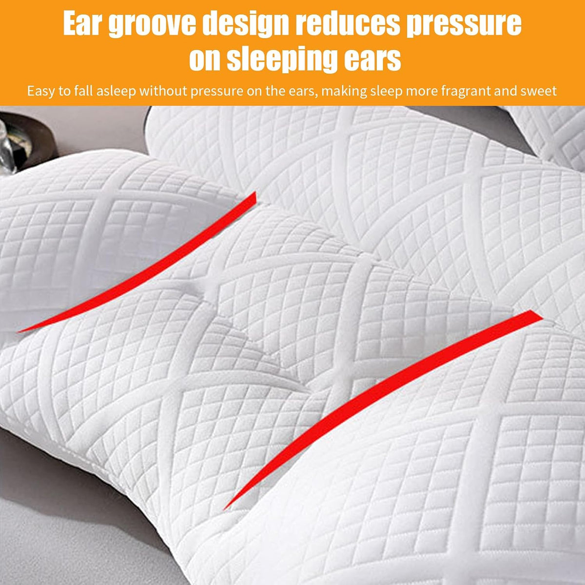 Elancee Neck Cervical Sleeping Pillow Supportive Design Comfortable Sleep NEW