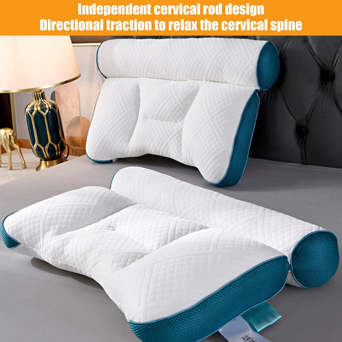 Elancee Neck Cervical Sleeping Pillow Supportive Design Comfortable Sleep NEW