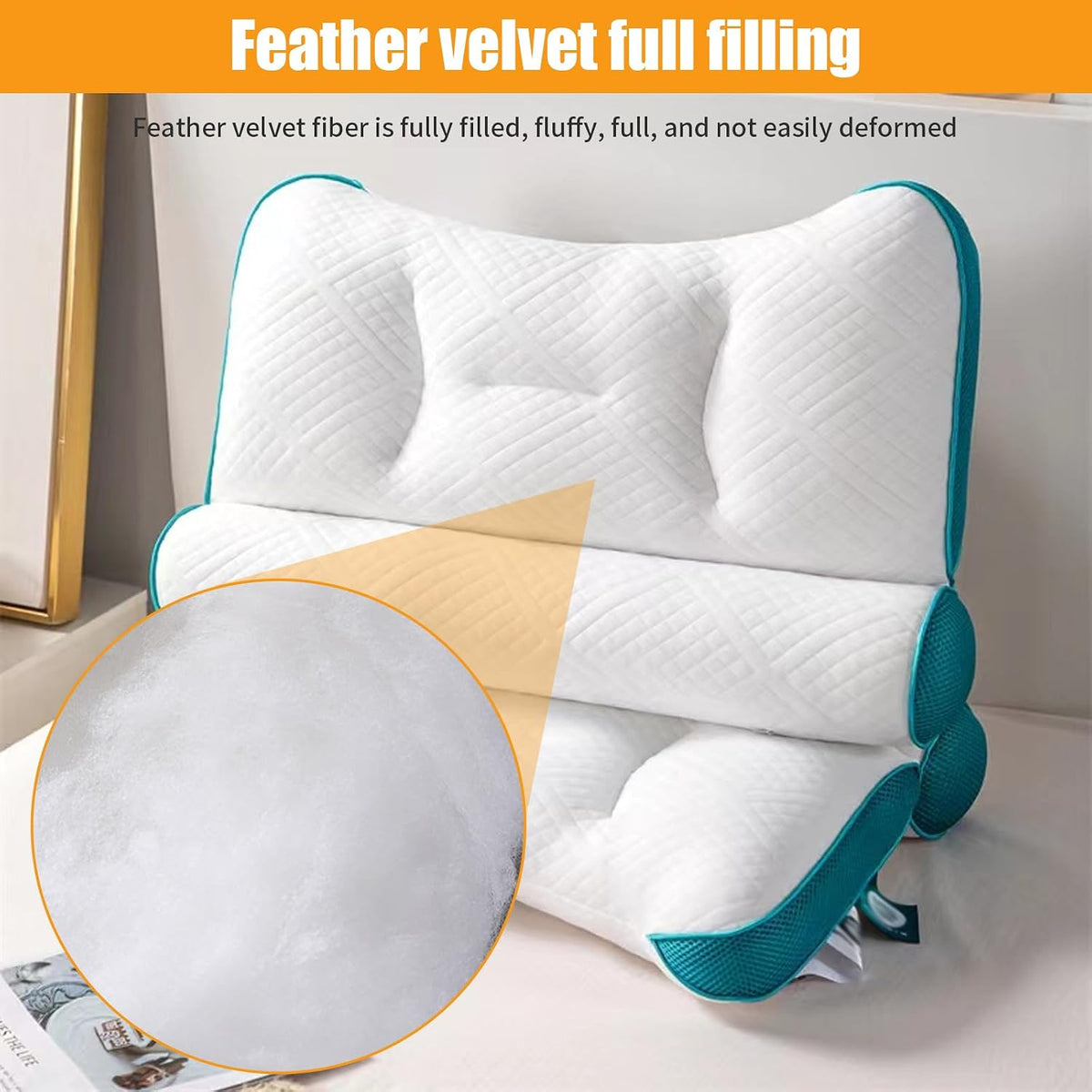 Elancee Neck Cervical Sleeping Pillow Supportive Design Comfortable Sleep NEW