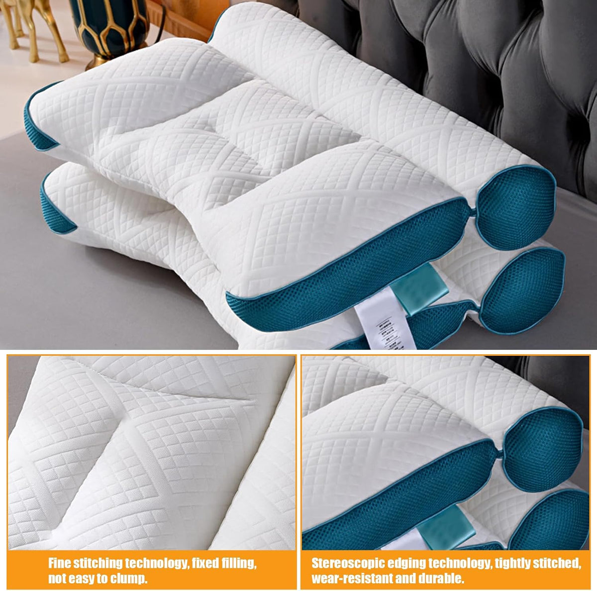 Elancee Neck Cervical Sleeping Pillow Supportive Design Comfortable Sleep NEW