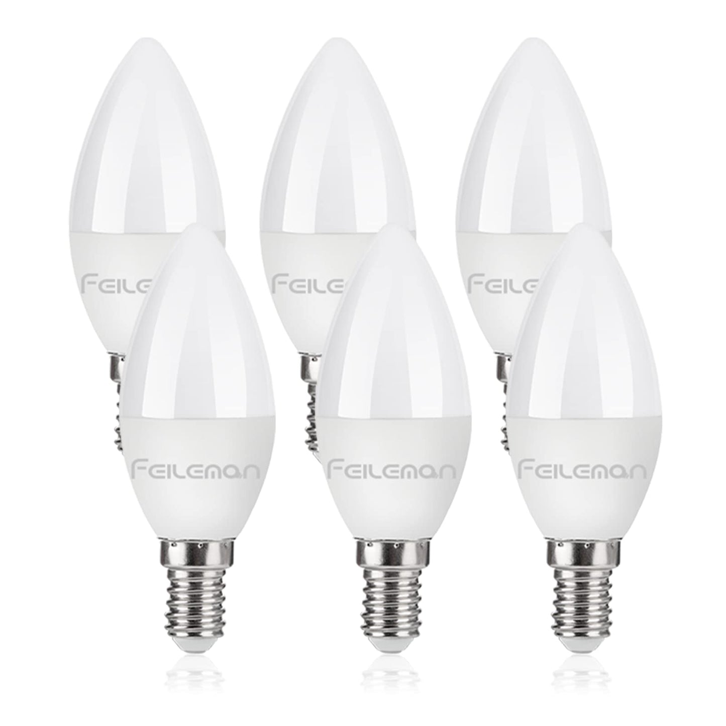 FEILEMAN 8W LED Light Bulbs Super Bright Small Edison Screw 3000 Kelvin NEW