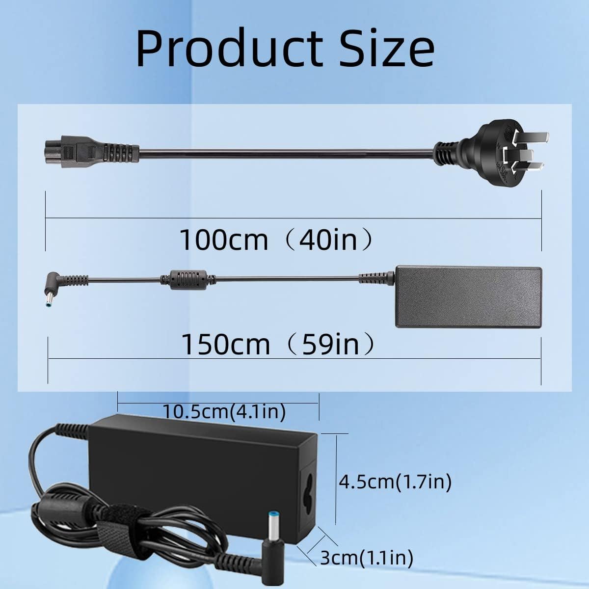 GTGUGR 90W Laptop Charger for HP Pavilion Envy Stream Spectre EliteBook DEMO