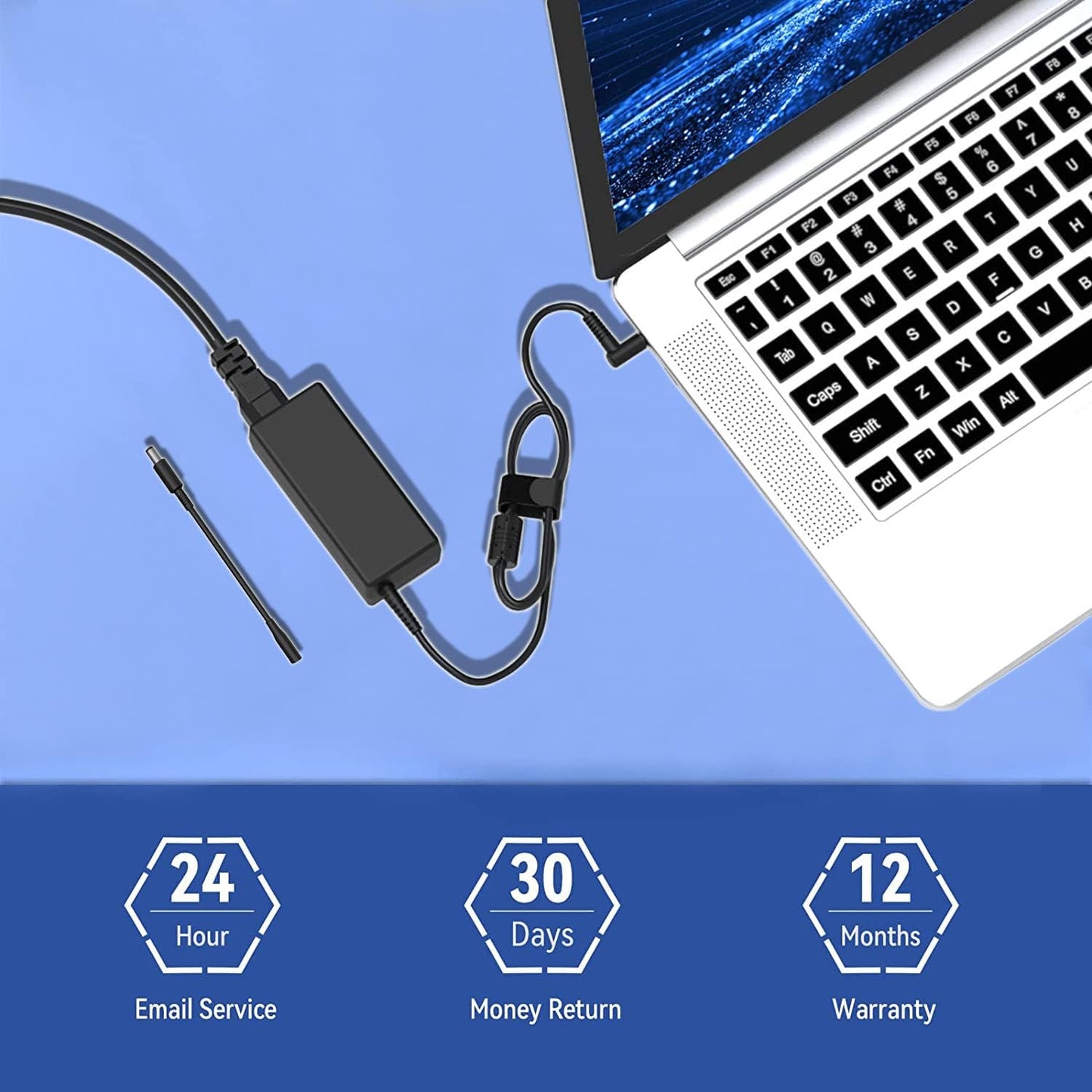 GTGUGR 90W Laptop Charger for HP Pavilion Envy Stream Spectre EliteBook DEMO
