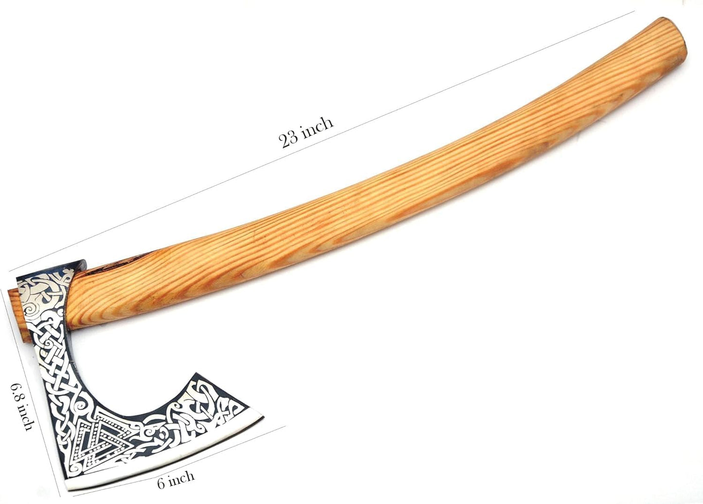 LIFAFA Forged Carbon Steel Novelty Display Viking Axe with Rose Wood Handle NEW