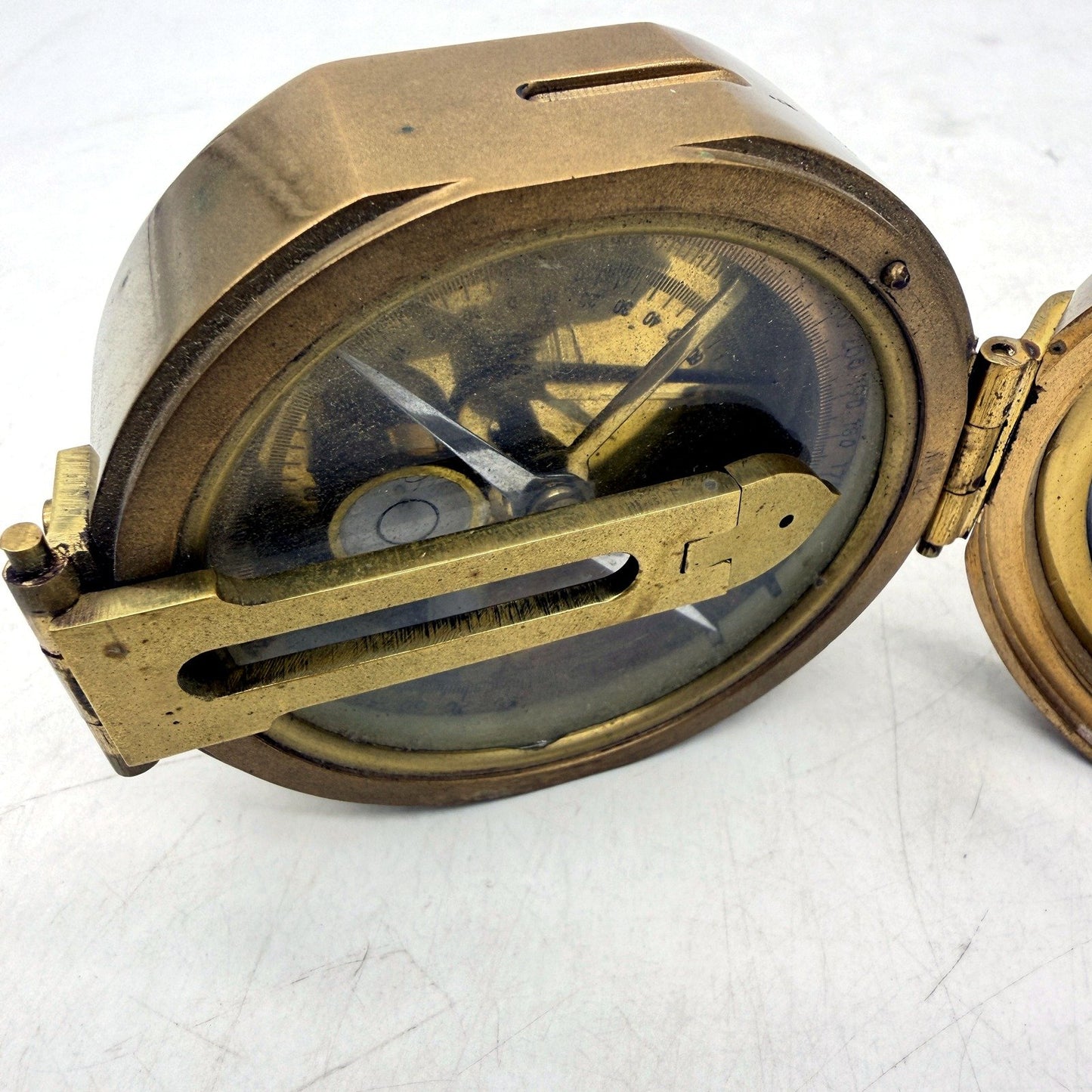 Natural Sine Vintage Heavy Brass Compass Navigation Tool Antique Style Replica