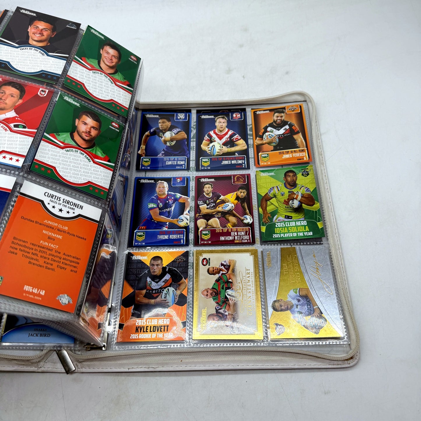 VINTAGE NRL Traders 2016 Trading Cards & Zippable Folder - Collectible Sports