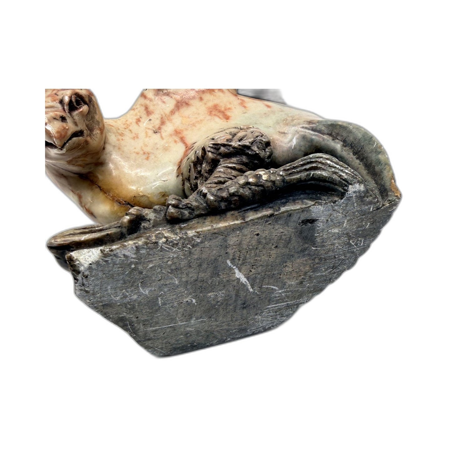 Hand Crafted Carved Marble Sculpture Decorative Eagle Art Bird Of Prey Figurine