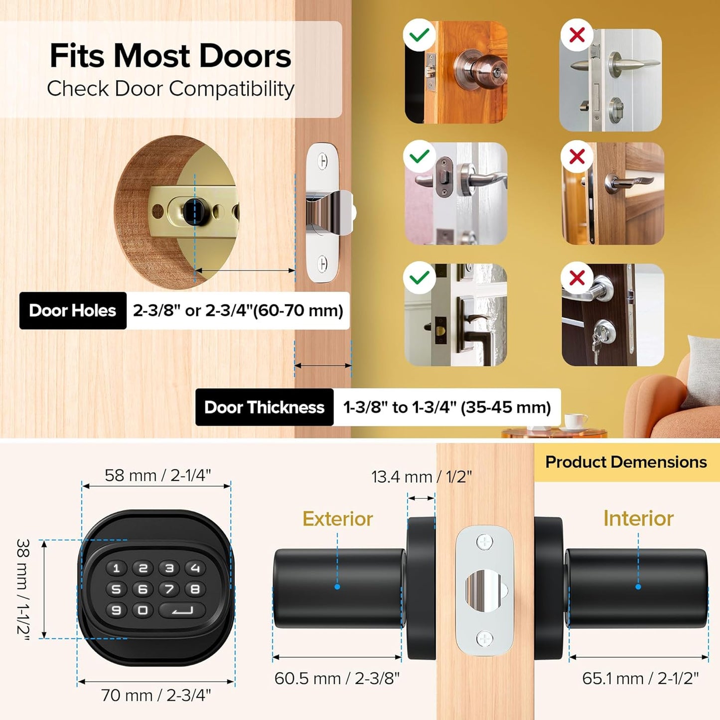 ThorBolt Fingerprint Door Lock Keypad Enhanced Home Security Apple Homekit NEW