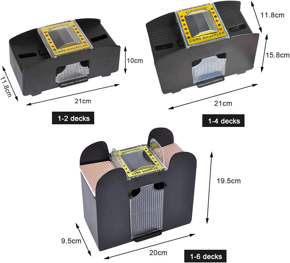 Dacefloy Battery Powered Card Shuffler Machine for 1-2 Decks DEMO