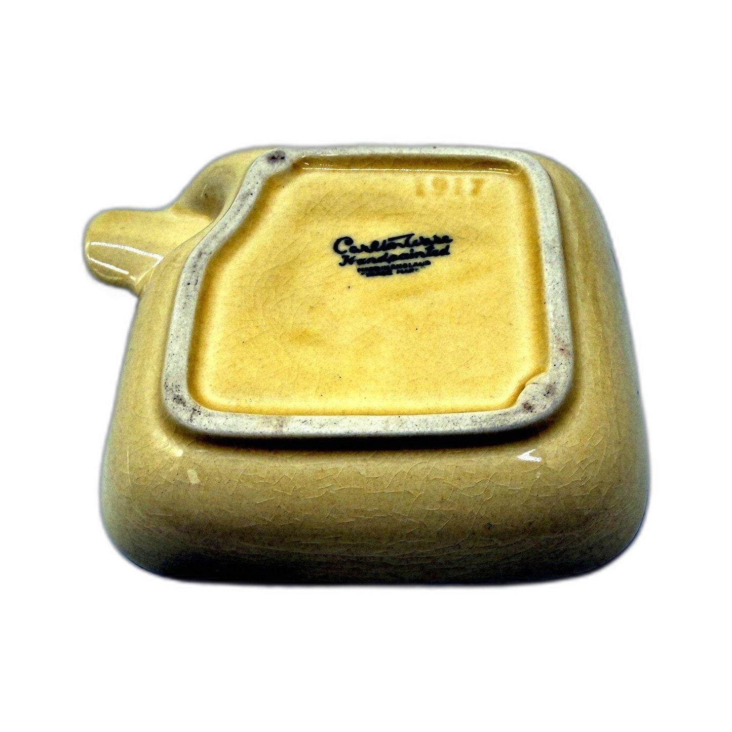 VINTAGE Carlton Ware Hand Painted England Ceramic Dog Trinket Dish 10cm