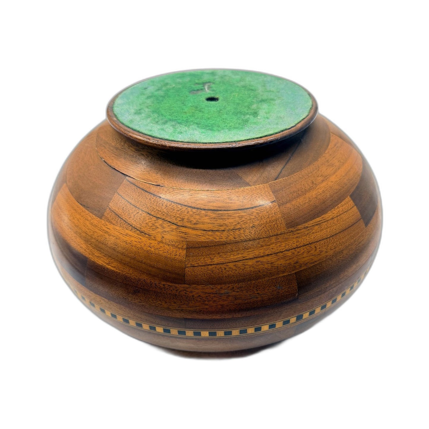 Handcrafted Timber Decorative Wooden Large Bowl Planter Pot with Drainage Hole