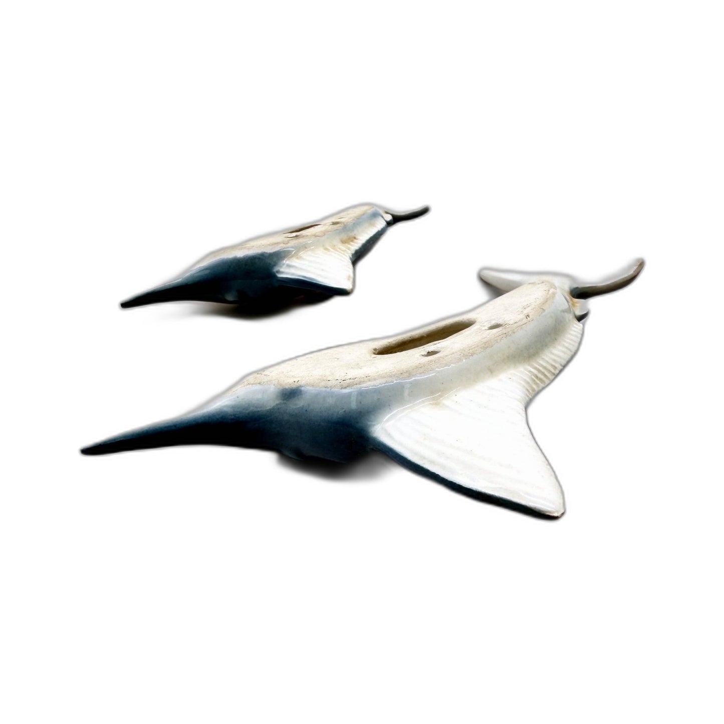 VINTAGE Decorative Ceramic Marlin Fish Figurine 2 Pack Home Decor Accents