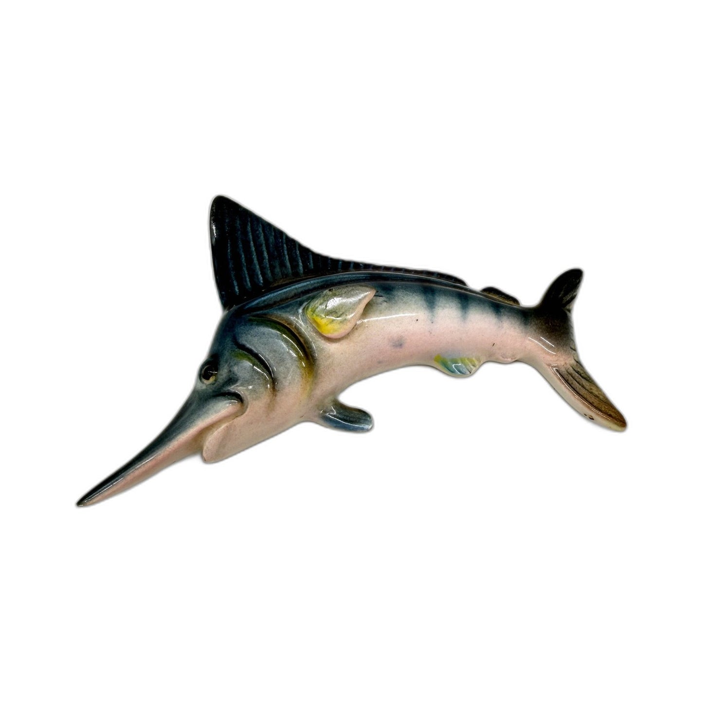VINTAGE Decorative Ceramic Marlin Fish Figurine 2 Pack Home Decor Accents