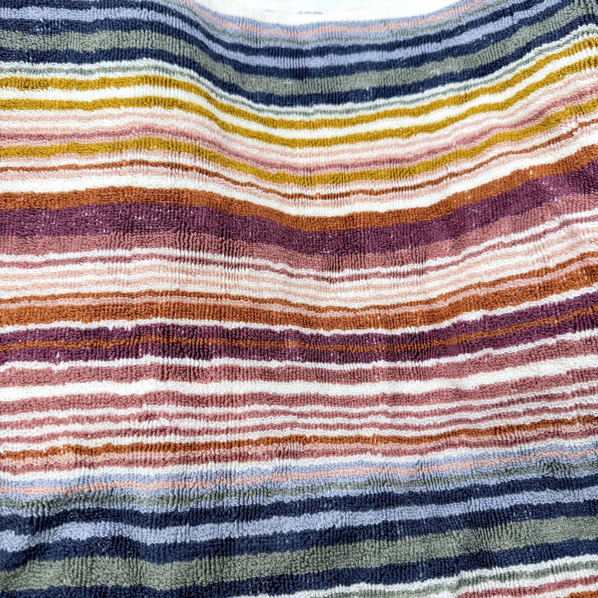 Soft & Absorbent Multi-Color Striped Cotton Blend Bath Towel Set, 3 Piece NEW