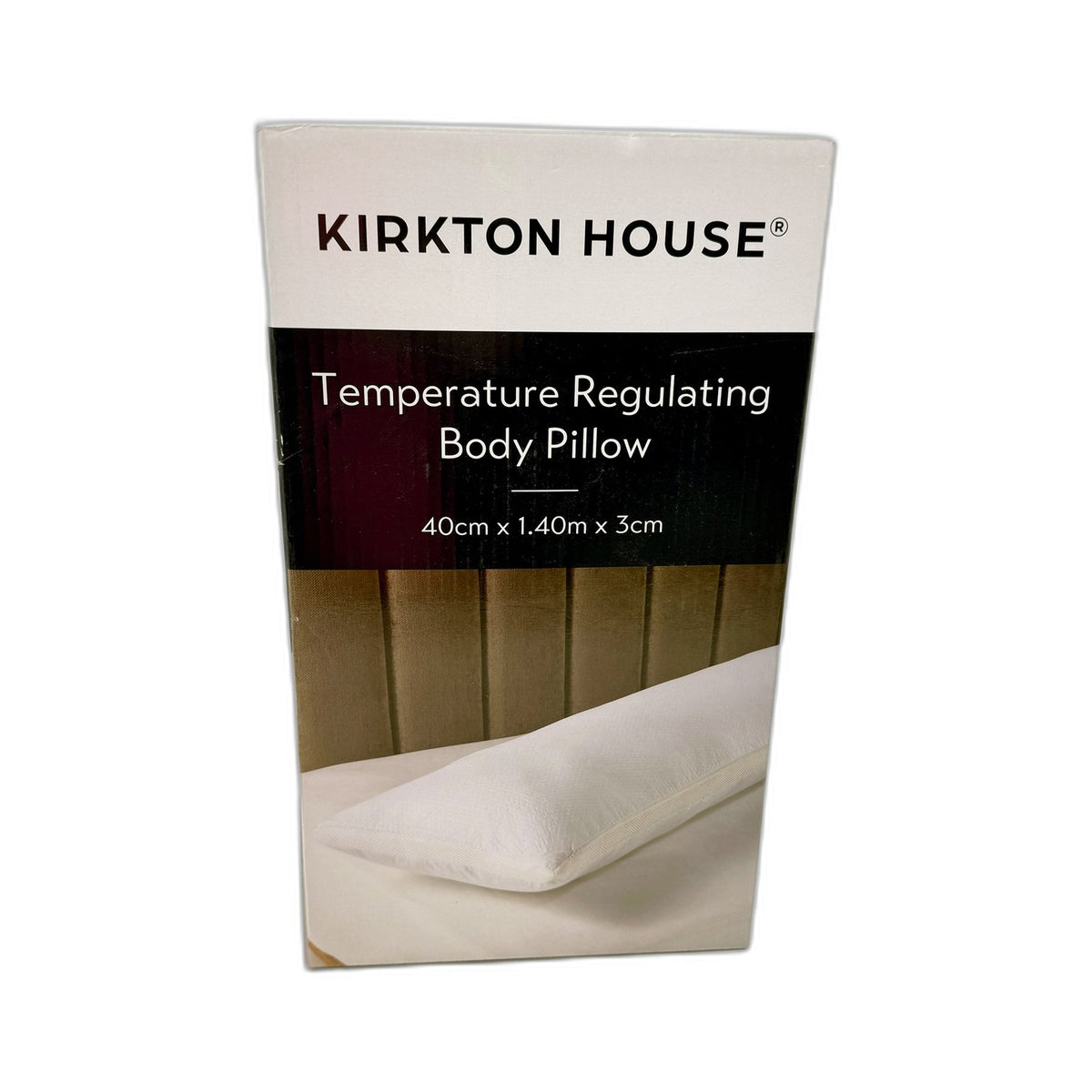 Premium White Temperature Regulating Body Pillow White 40cm x 1.40m 3cm NEW