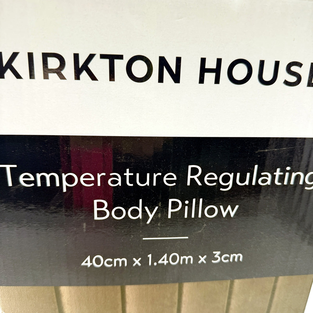 Premium White Temperature Regulating Body Pillow White 40cm x 1.40m 3cm NEW