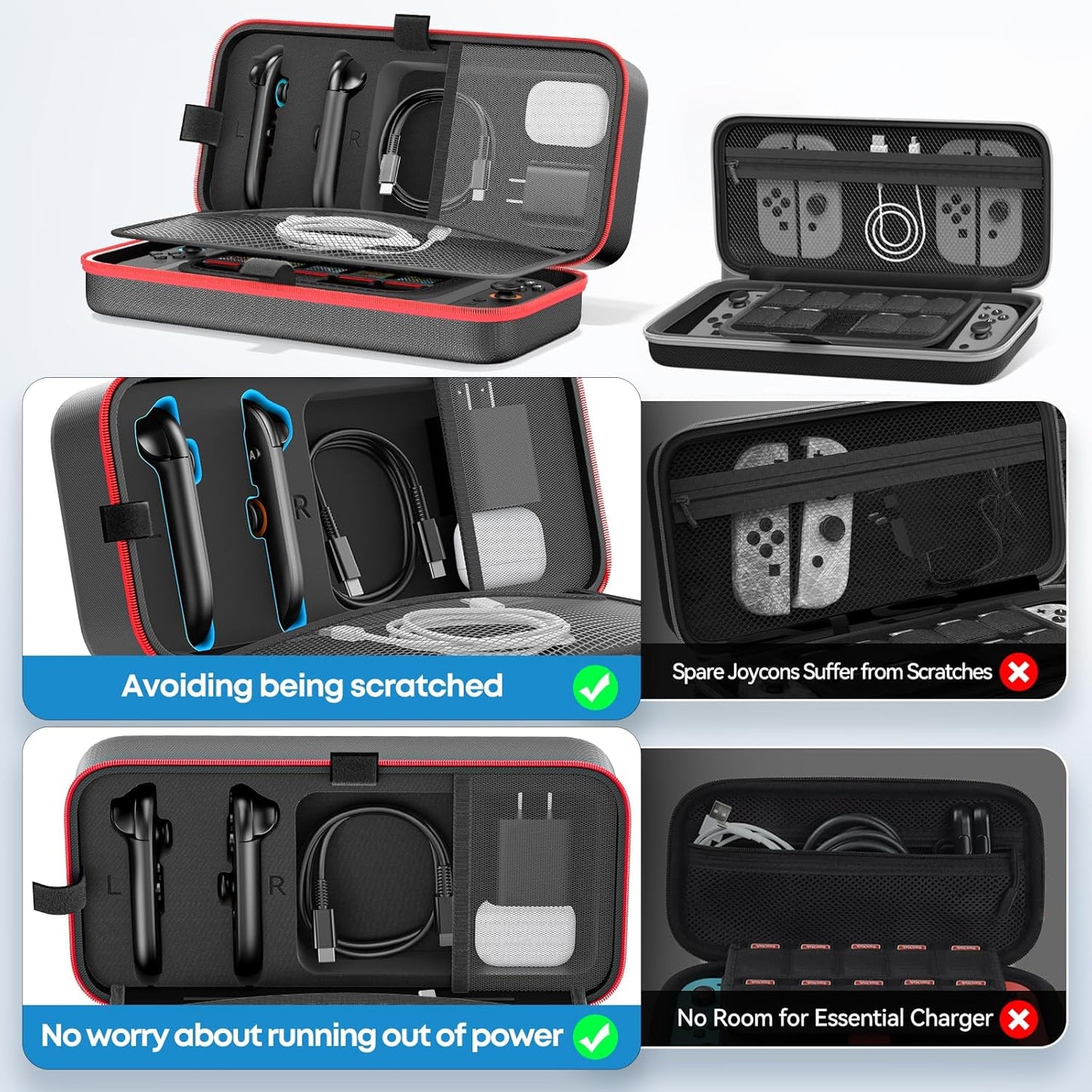 OIVO Nintendo Switch Carrying Case Protective Storage Portable Slim Design NEW