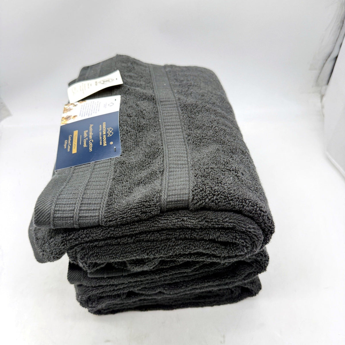 Soft & Absorbent 3 Piece Charcoal Grey Baths Towel Luxury Cotton NEW