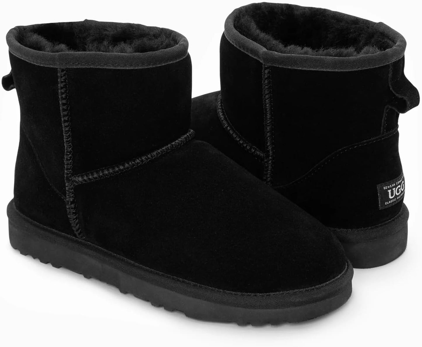 UGG OZWild Mens Classic Australian Sheepskin Ankle Boots, Black, EU 40 NEW