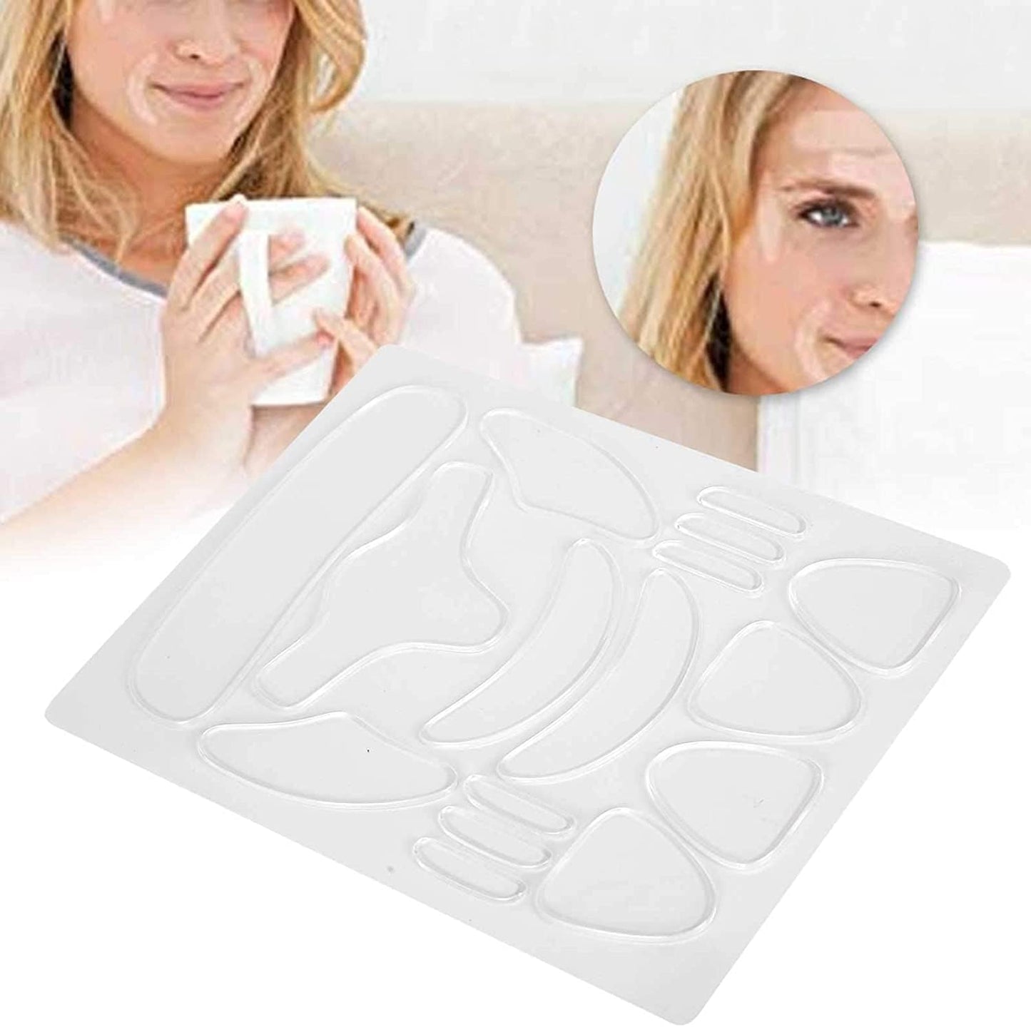TOYSS Transparent Masks Facial Forehead Anti Wrinkle Patches, 16 Pcs, Skin NEW