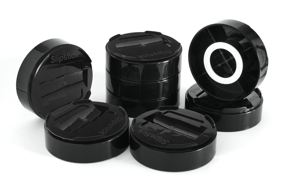 Slipstick 8 Set Adjustable Bed Risers Furniture Lifts Black Height Increase NEW