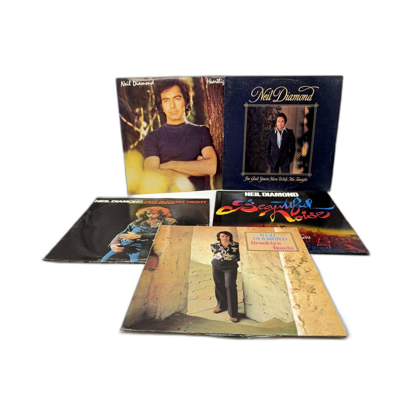 VINTAGE Legendary Neil Diamond Classic Rock Vinyl Record Albums 5-Piece Set