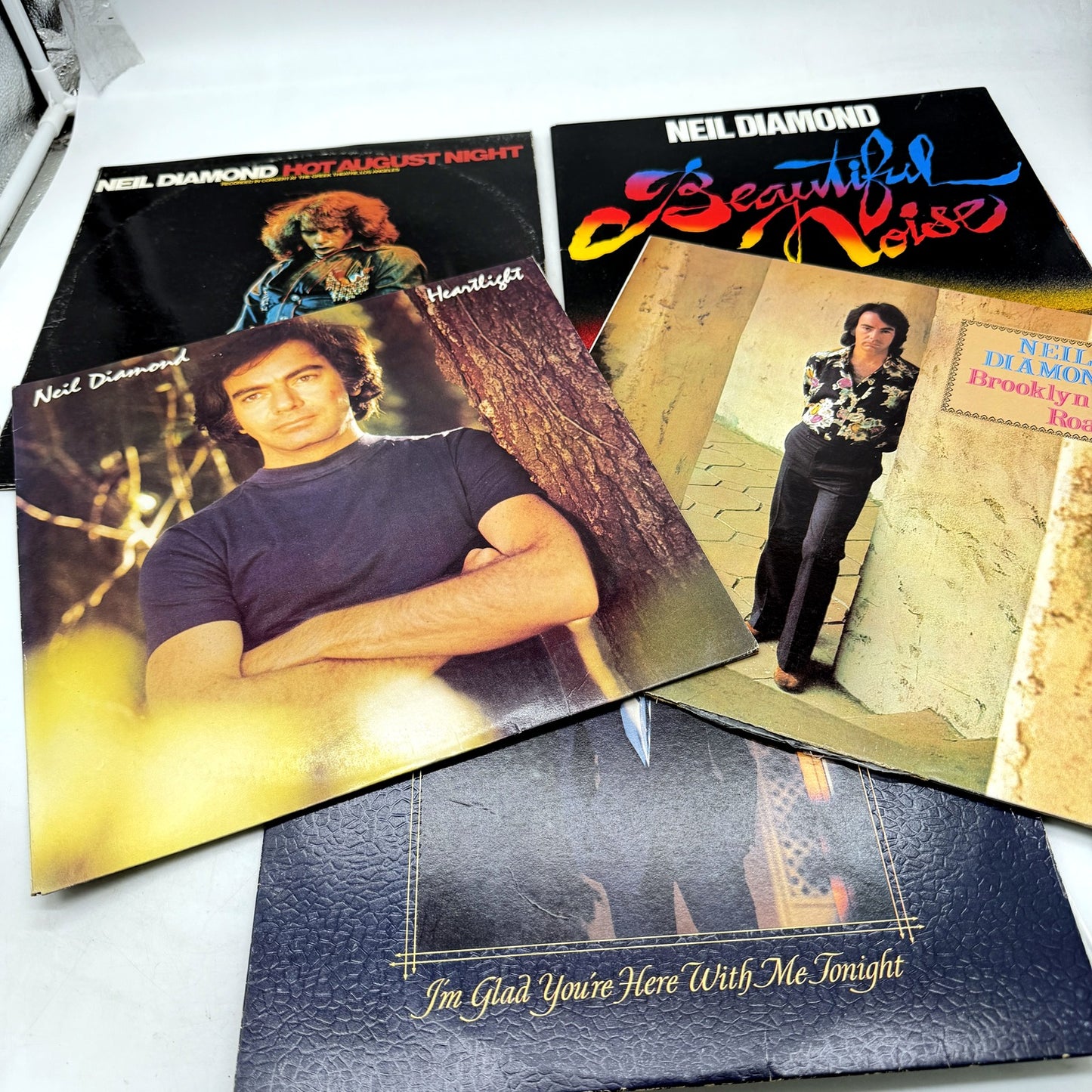 VINTAGE Legendary Neil Diamond Classic Rock Vinyl Record Albums 5-Piece Set